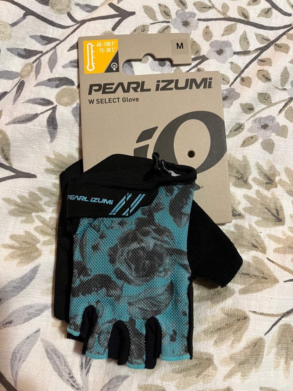 Pearl Izumi Women's Short Finger Cycling Gloves in Teal & Black